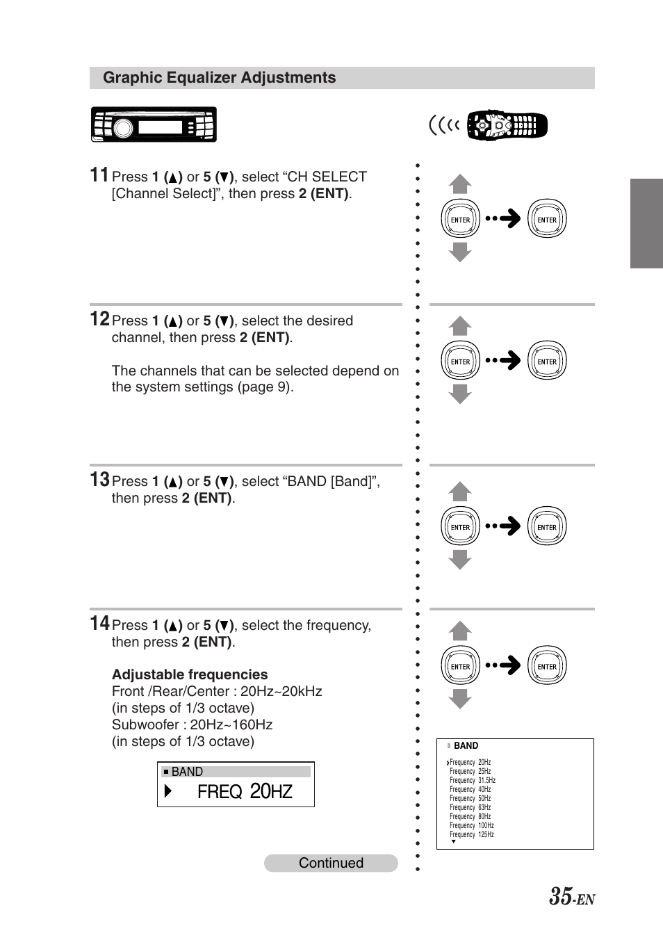 Freq | Alpine F1 STATUS PXI-H990 User Manual | Page 39 / 116