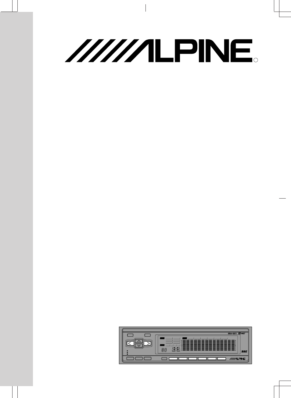Alpine ERA-G311 User Manual | 35 pages