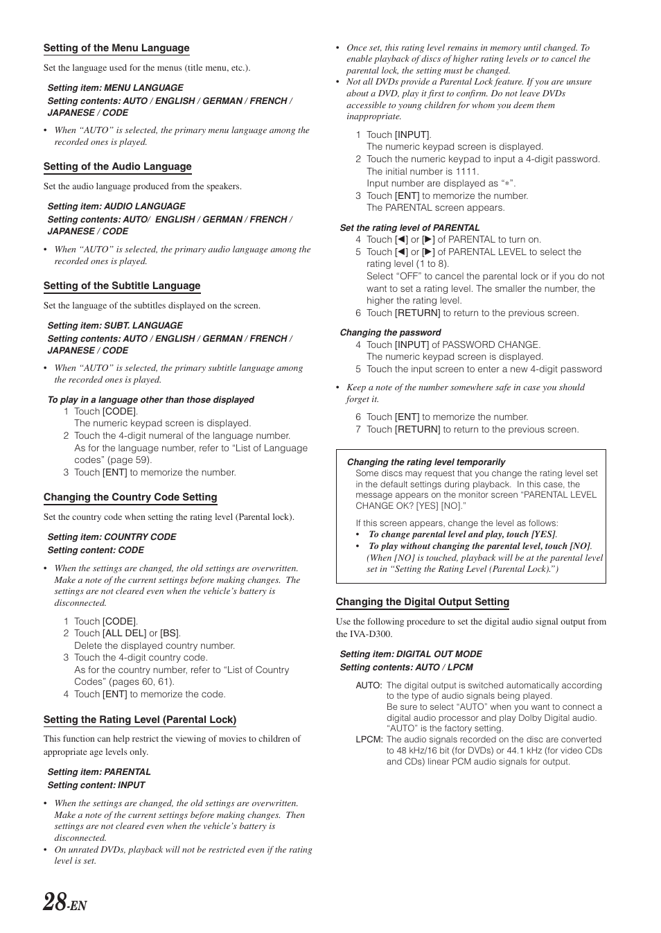 Alpine IVA-D300 User Manual | Page 30 / 78