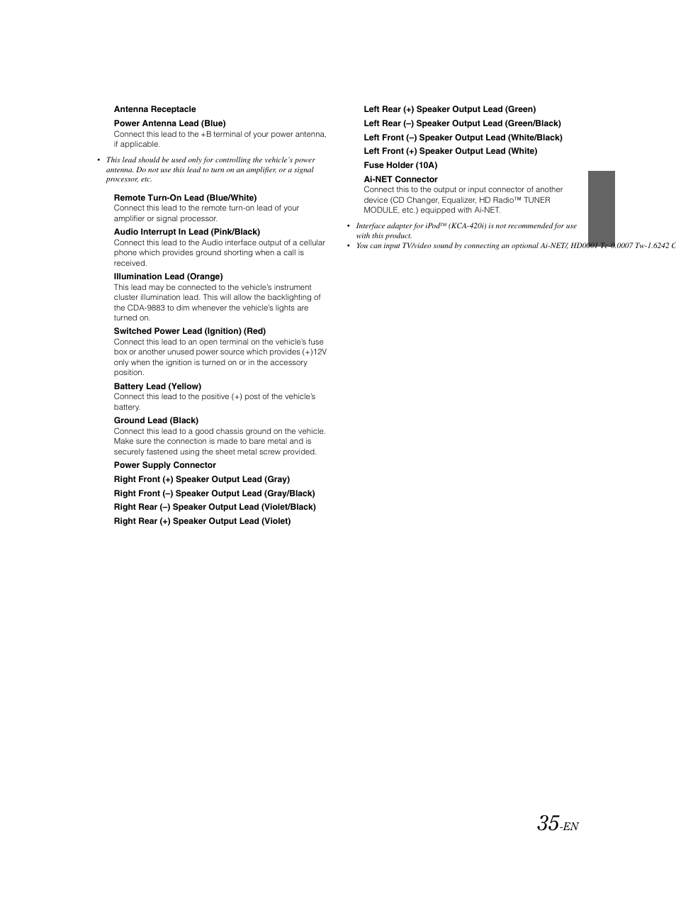 Alpine CDA-9883 User Manual | Page 36 / 39
