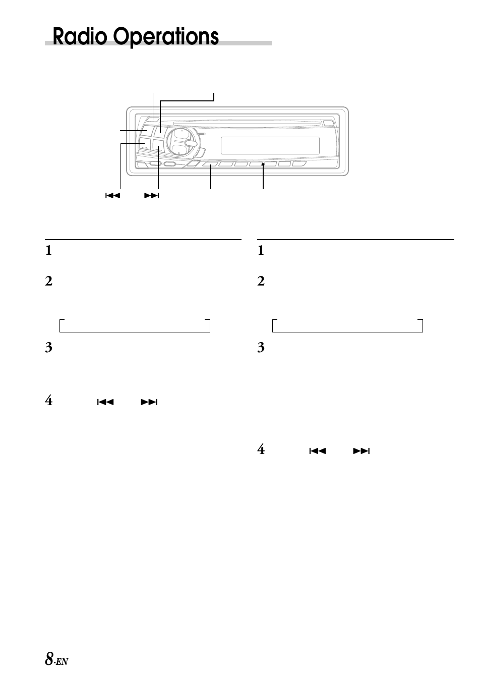 Radio operations, Manual tuning, Automatic seek tuning | Alpine CDM-7858R User Manual | Page 10 / 24