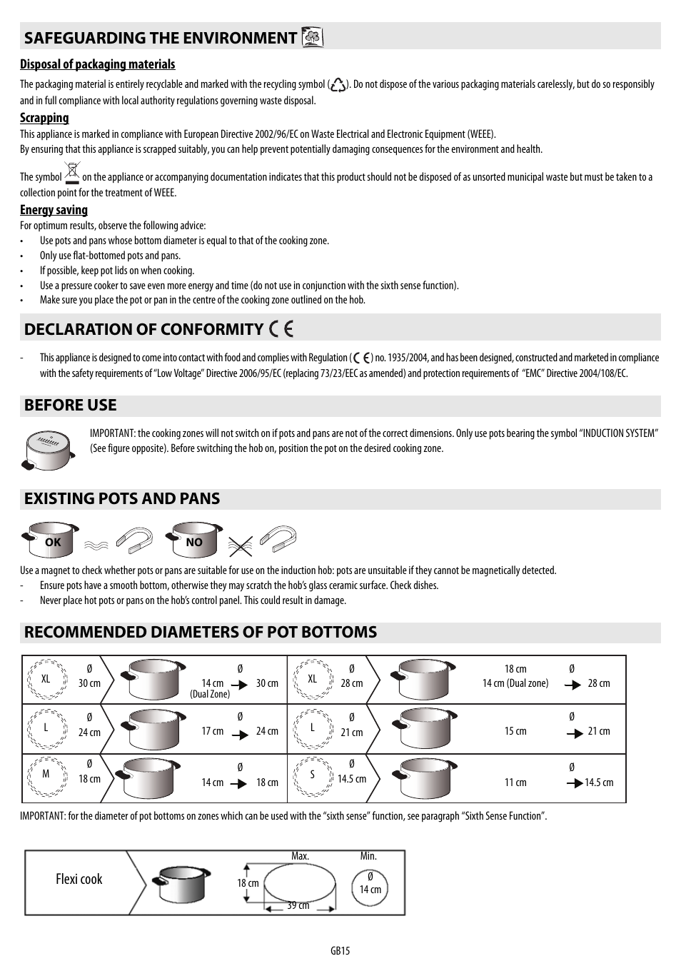 Flexi cook | Whirlpool ACM 849-01-BA User Manual | Page 15 / 188