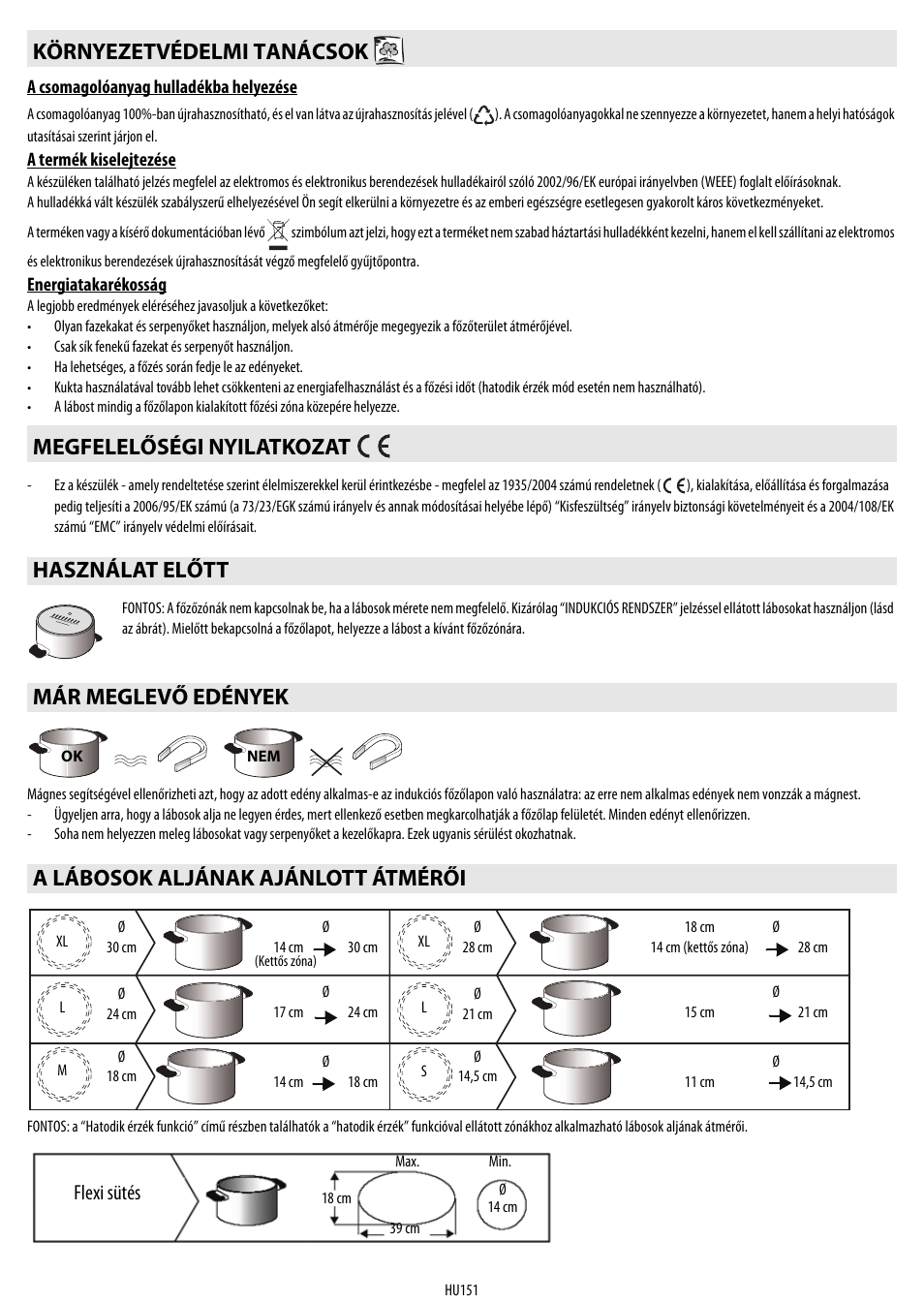 Flexi sütés | Whirlpool ACM 849-01-BA User Manual | Page 151 / 188