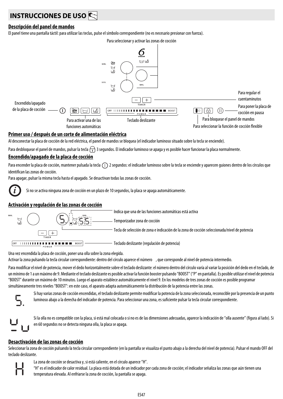 Instrucciones de uso | Whirlpool ACM 849-01-BA User Manual | Page 47 / 188