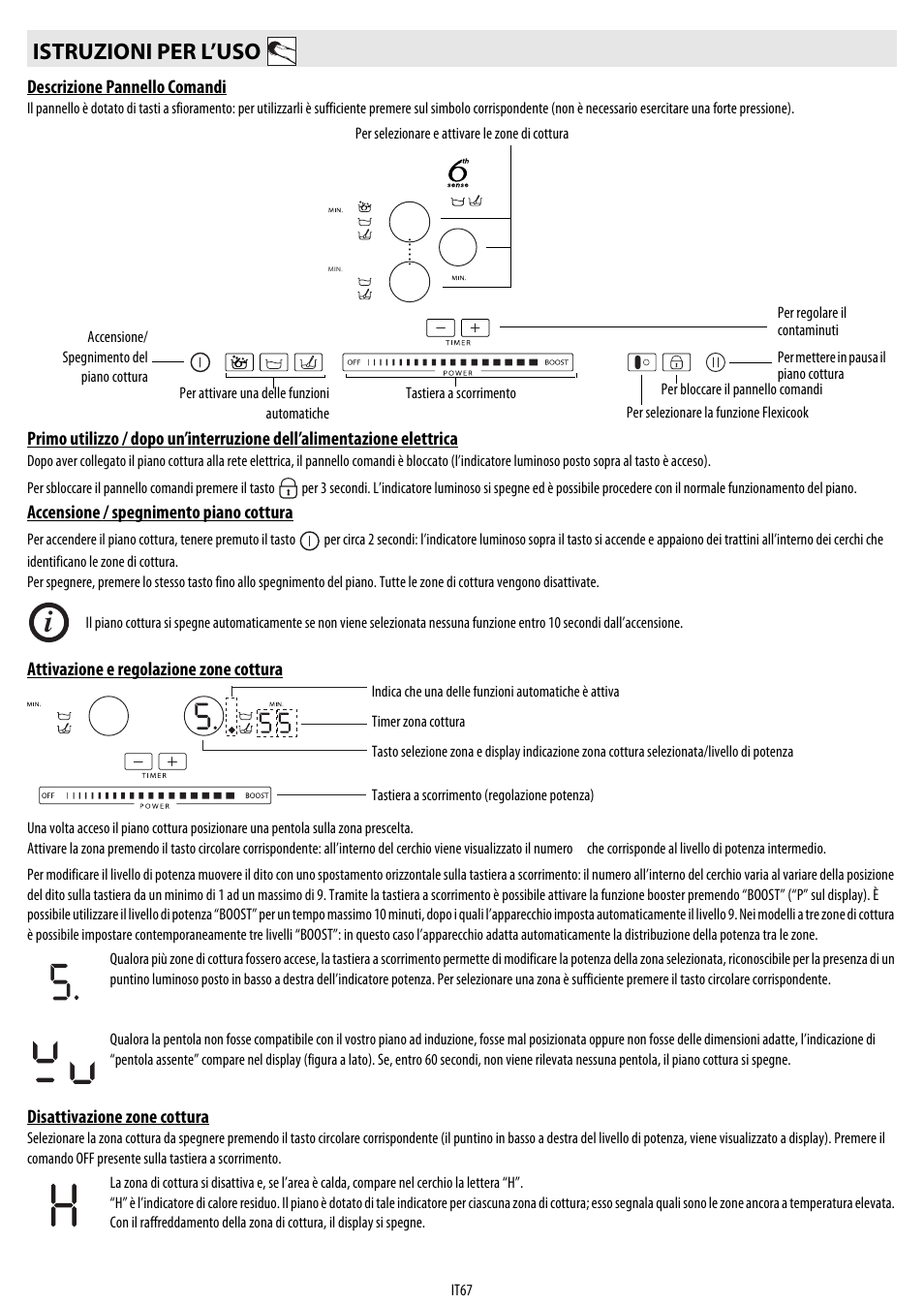 Istruzioni per l’uso | Whirlpool ACM 849-01-BA User Manual | Page 67 / 188