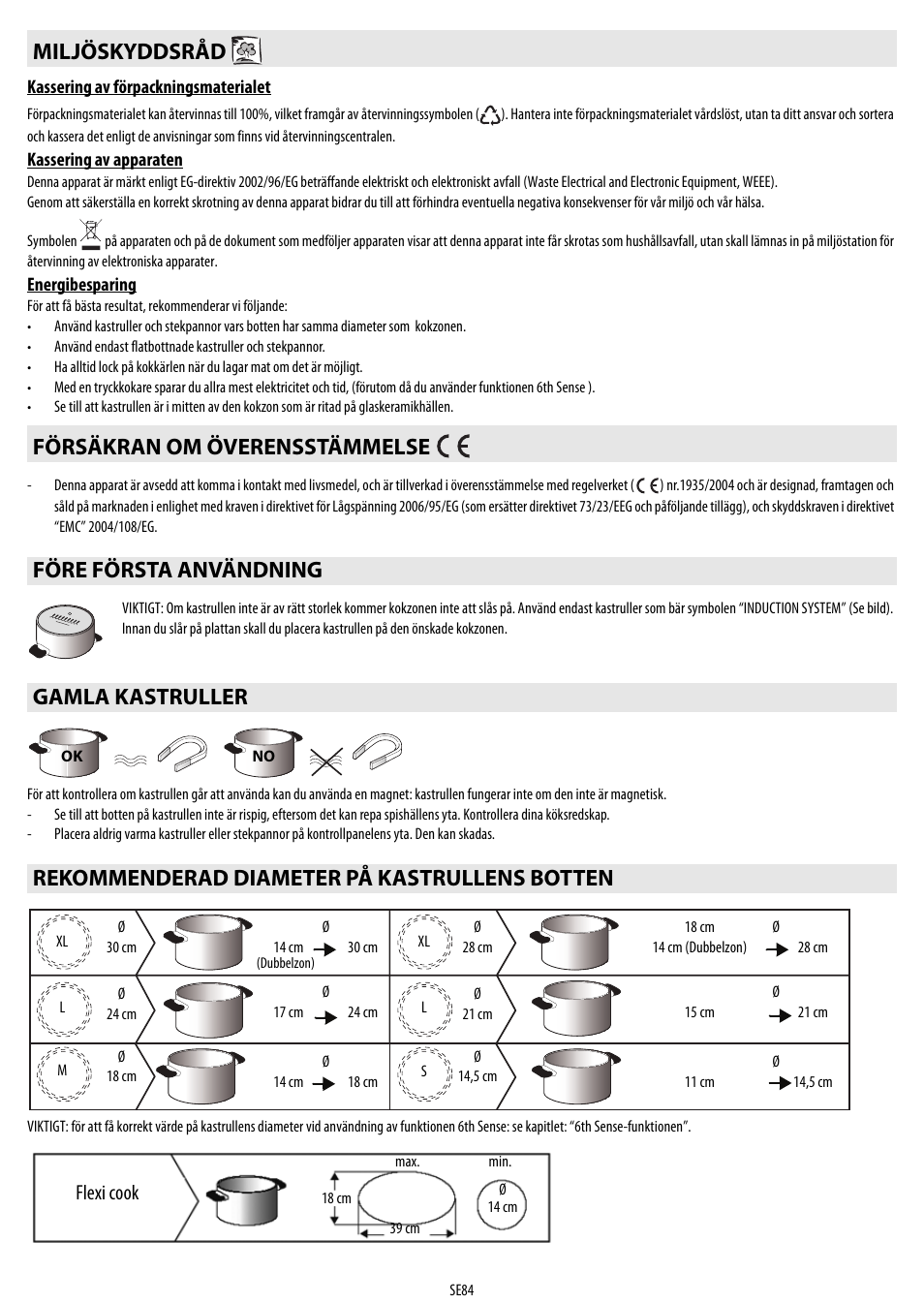 Flexi cook | Whirlpool ACM 849-01-BA User Manual | Page 84 / 188