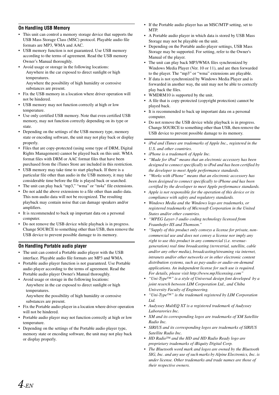 Alpine iDA-305 User Manual | Page 6 / 48