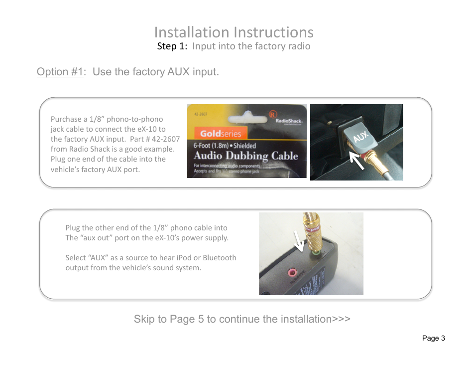 Installation instructions | Alpine eX-10 User Manual | Page 3 / 16