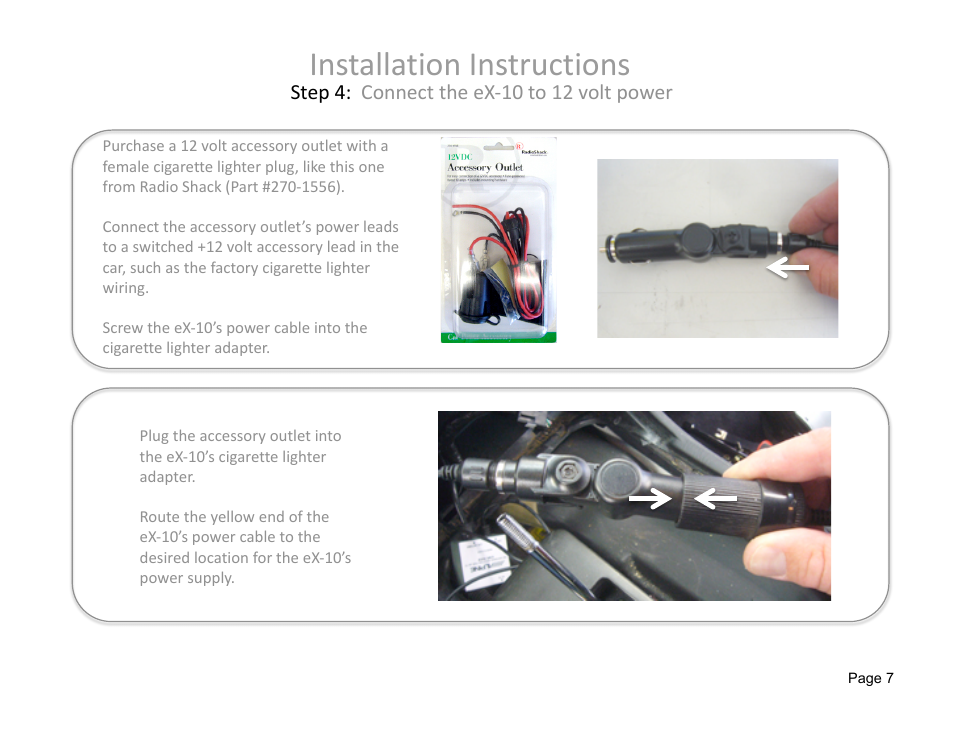 Installation instructions | Alpine eX-10 User Manual | Page 7 / 16