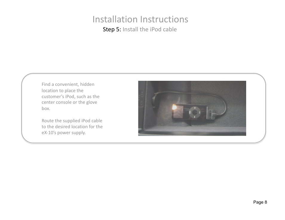 Installation instructions | Alpine eX-10 User Manual | Page 8 / 16