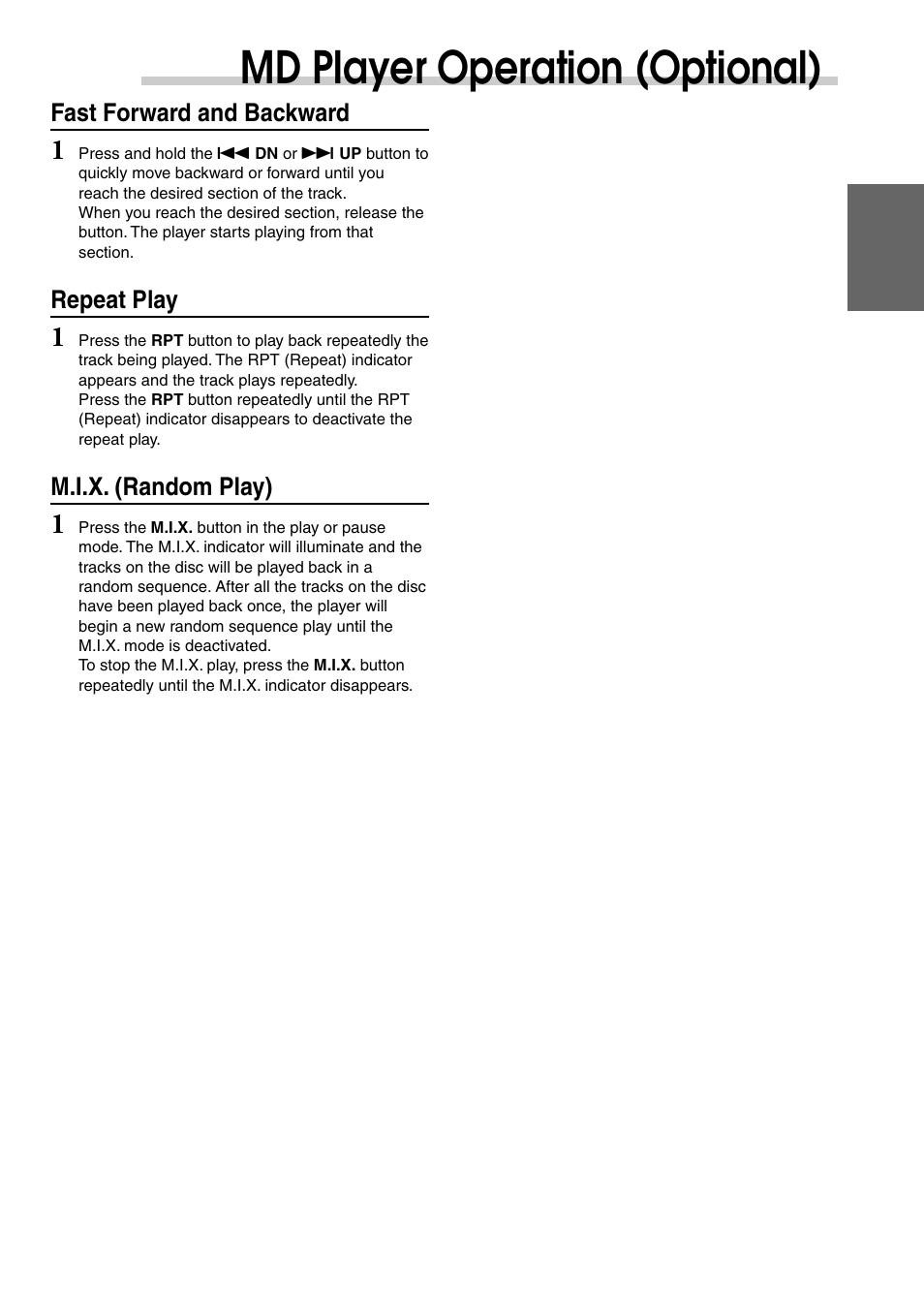 Md player operation (optional) | Alpine CVA-1003 User Manual | Page 23 / 56