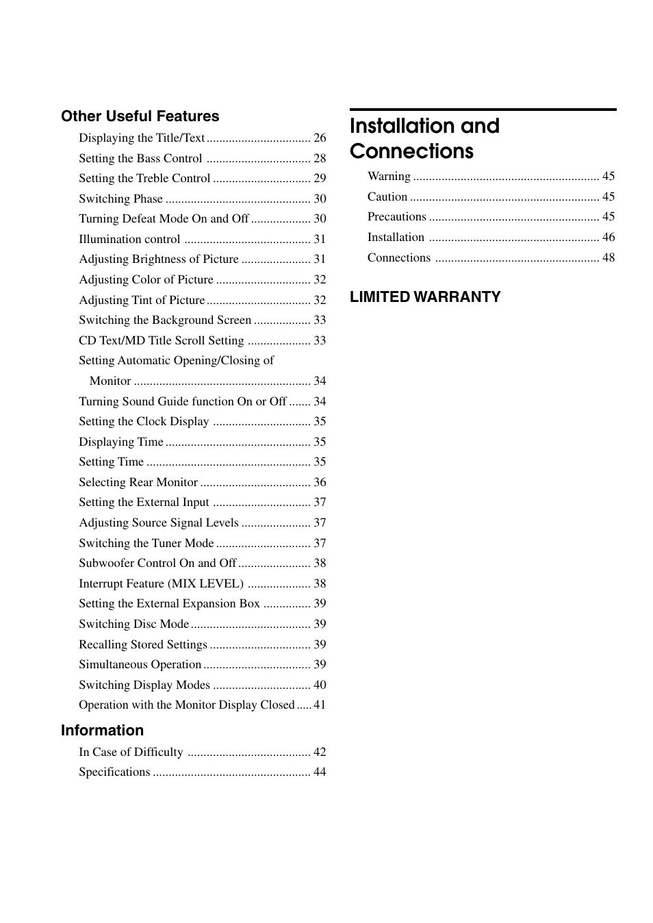 Installation and connections | Alpine CVA-1003 User Manual | Page 4 / 56