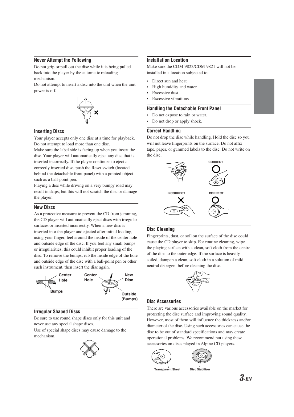 General info | Alpine CDM-9823 User Manual | Page 5 / 22