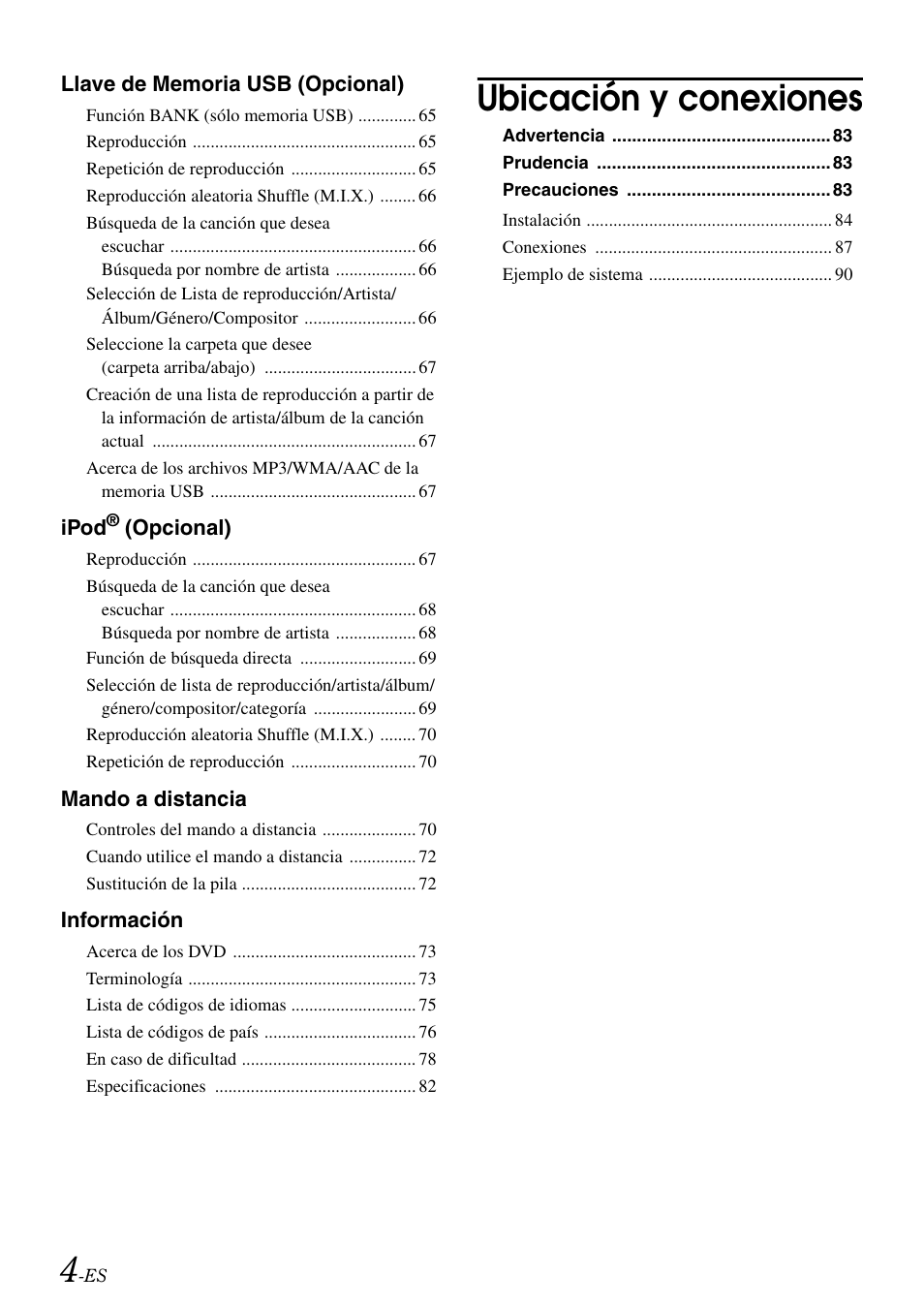 Ubicación y conexiones | Alpine IVA-W505 User Manual | Page 196 / 284