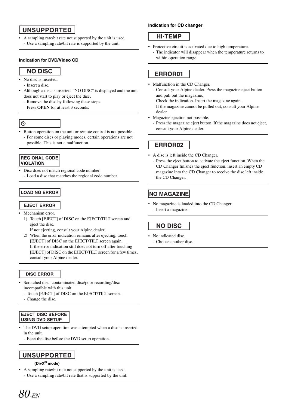 Alpine IVA-W505 User Manual | Page 82 / 284