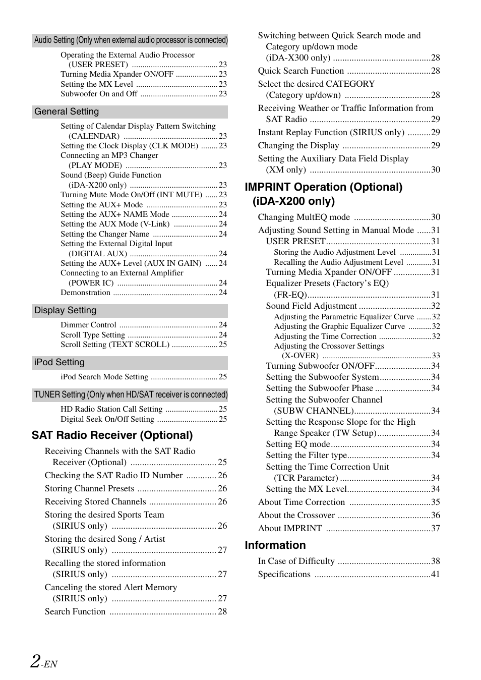 Alpine IDA-X300 User Manual | Page 4 / 146