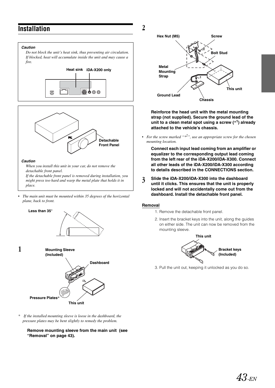 Installation | Alpine IDA-X300 User Manual | Page 45 / 146