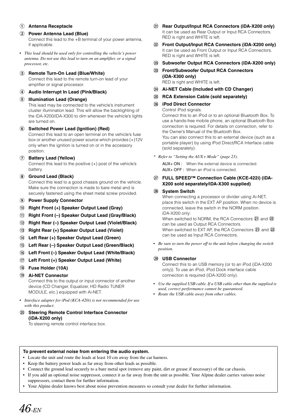 Alpine IDA-X300 User Manual | Page 48 / 146