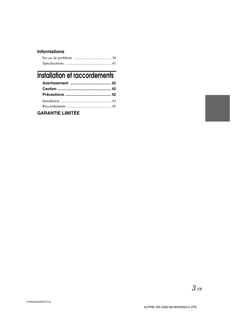 Installation et raccordements, Français | Alpine IDA-X300 User Manual | Page 54 / 146