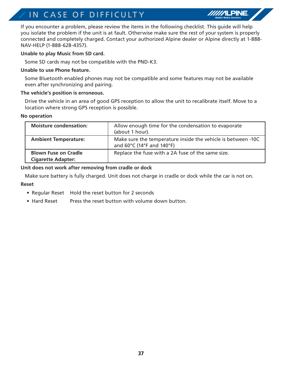 Alpine PND-K3-MSN User Manual | Page 37 / 40