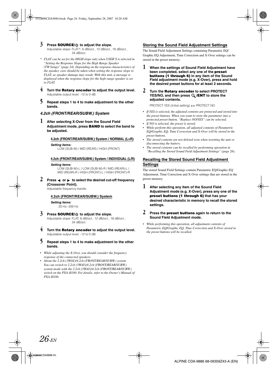 Alpine cda-9886 User Manual | Page 28 / 88