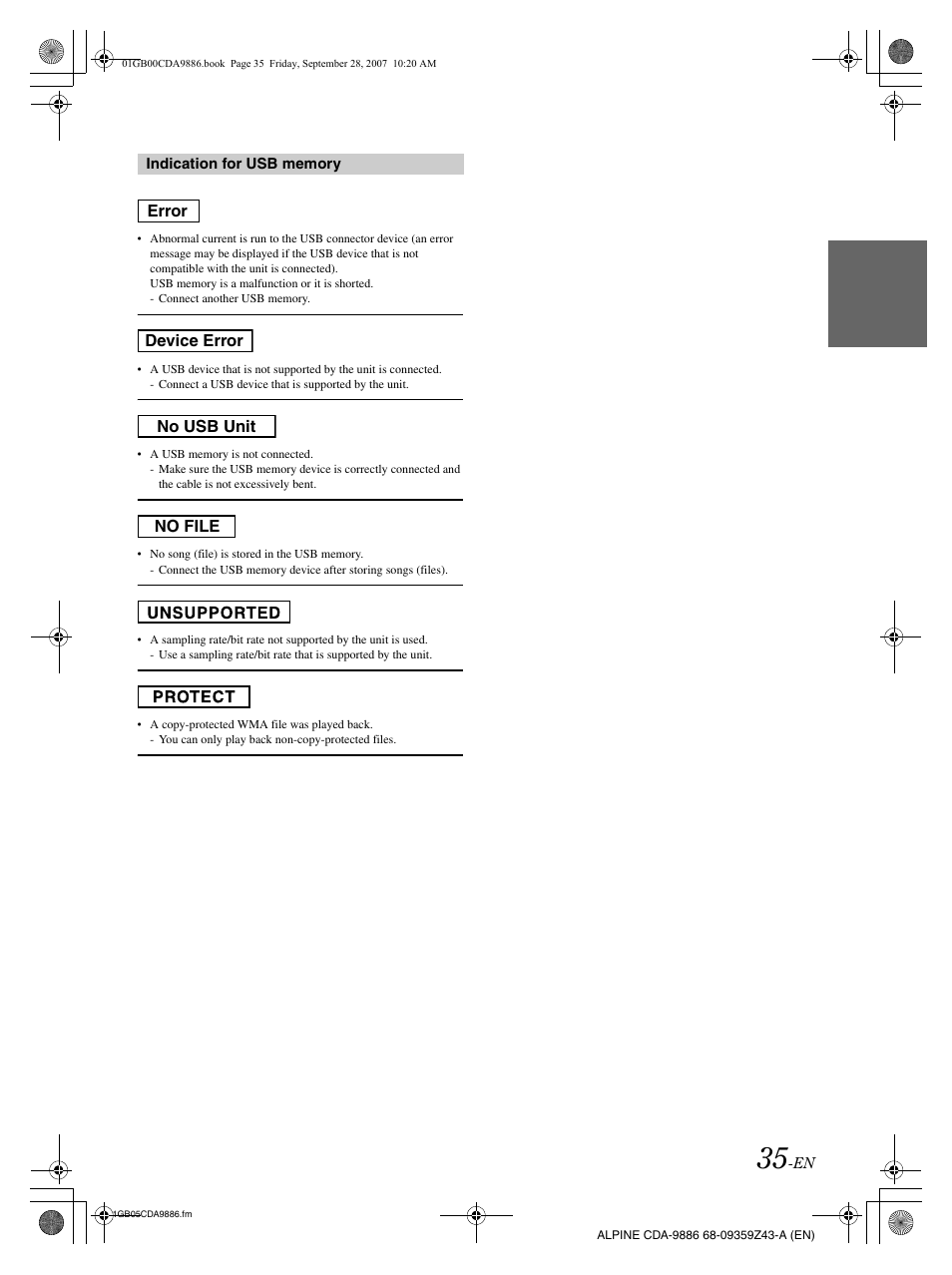 Alpine cda-9886 User Manual | Page 37 / 88
