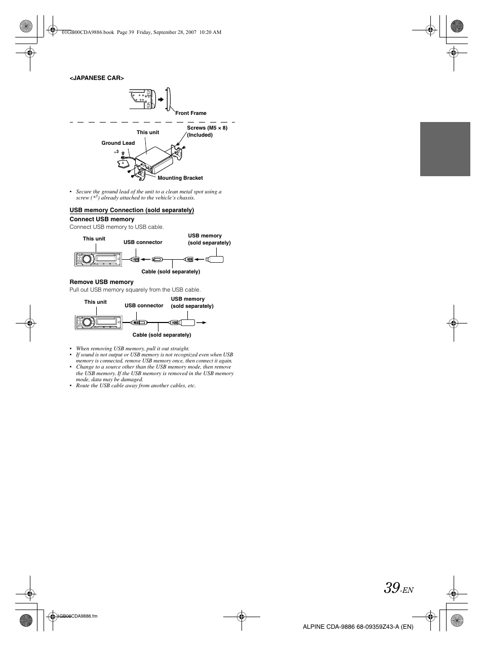 Alpine cda-9886 User Manual | Page 41 / 88