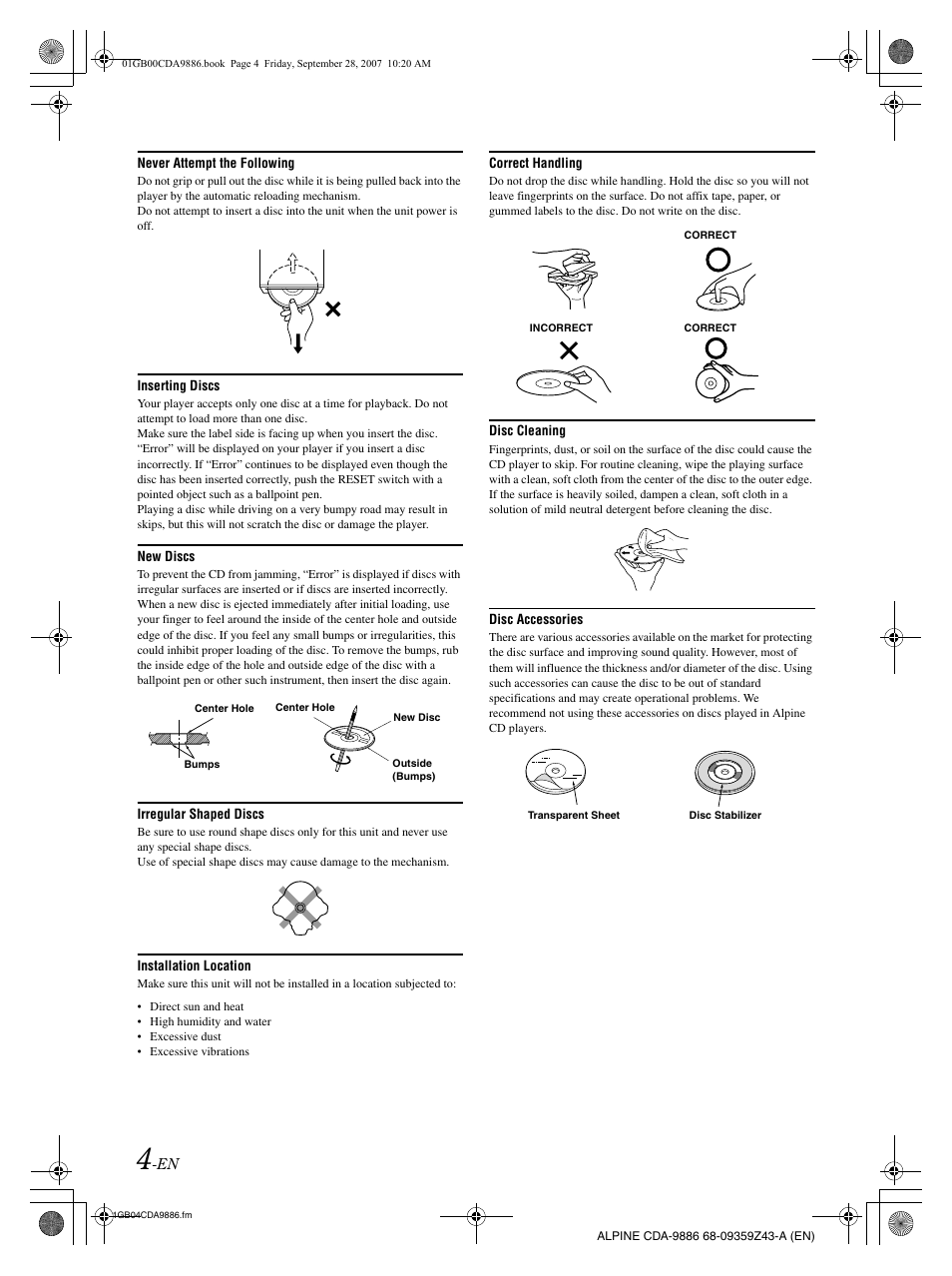 Alpine cda-9886 User Manual | Page 6 / 88