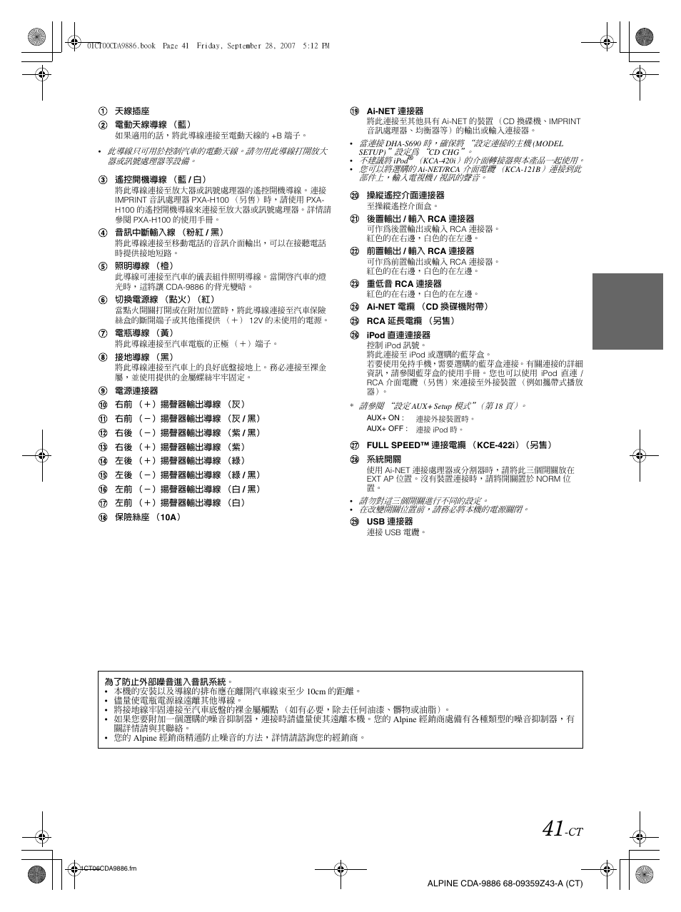 Alpine cda-9886 User Manual | Page 85 / 88