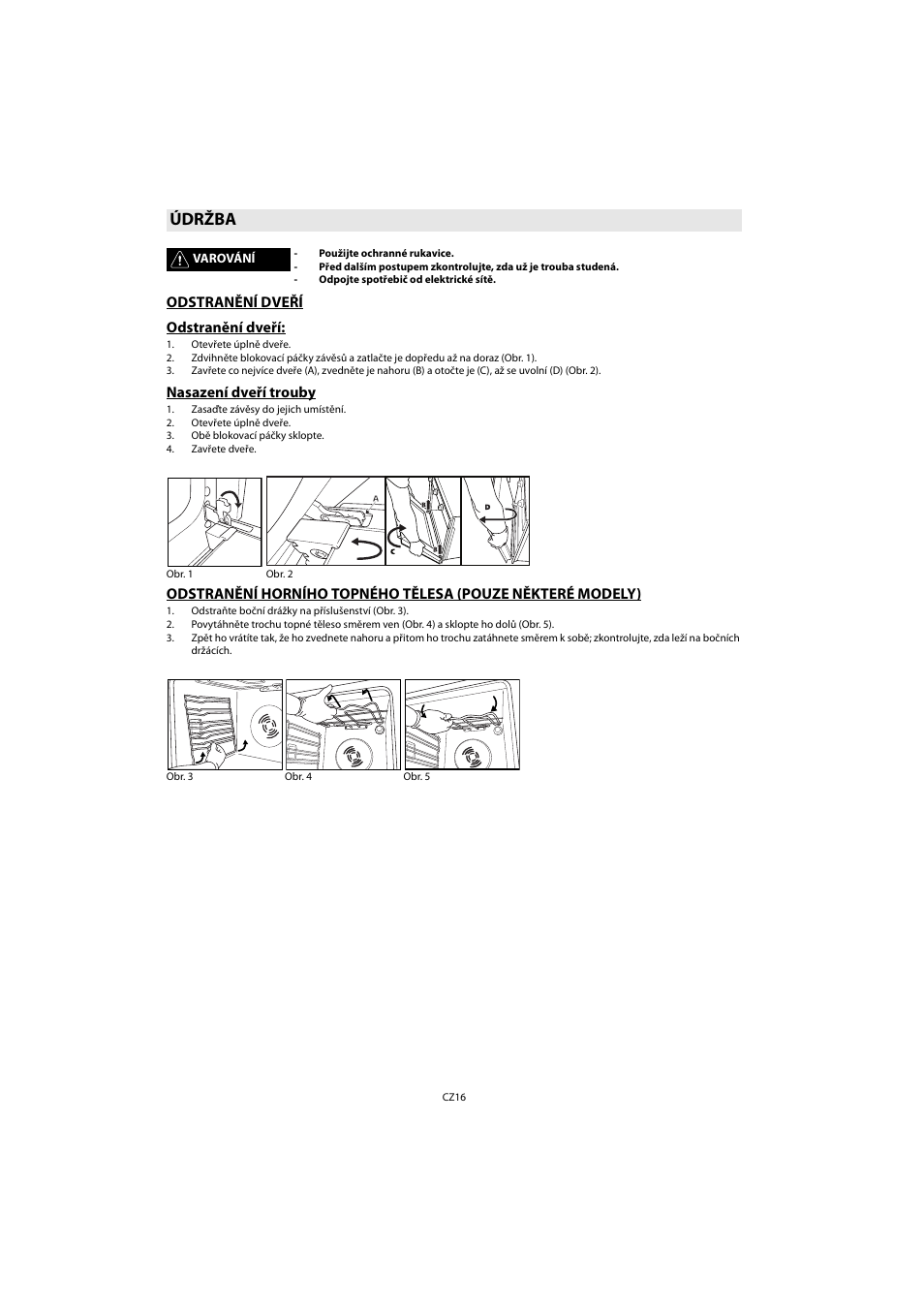 Údržba | Whirlpool AKP 461 WH User Manual | Page 18 / 78