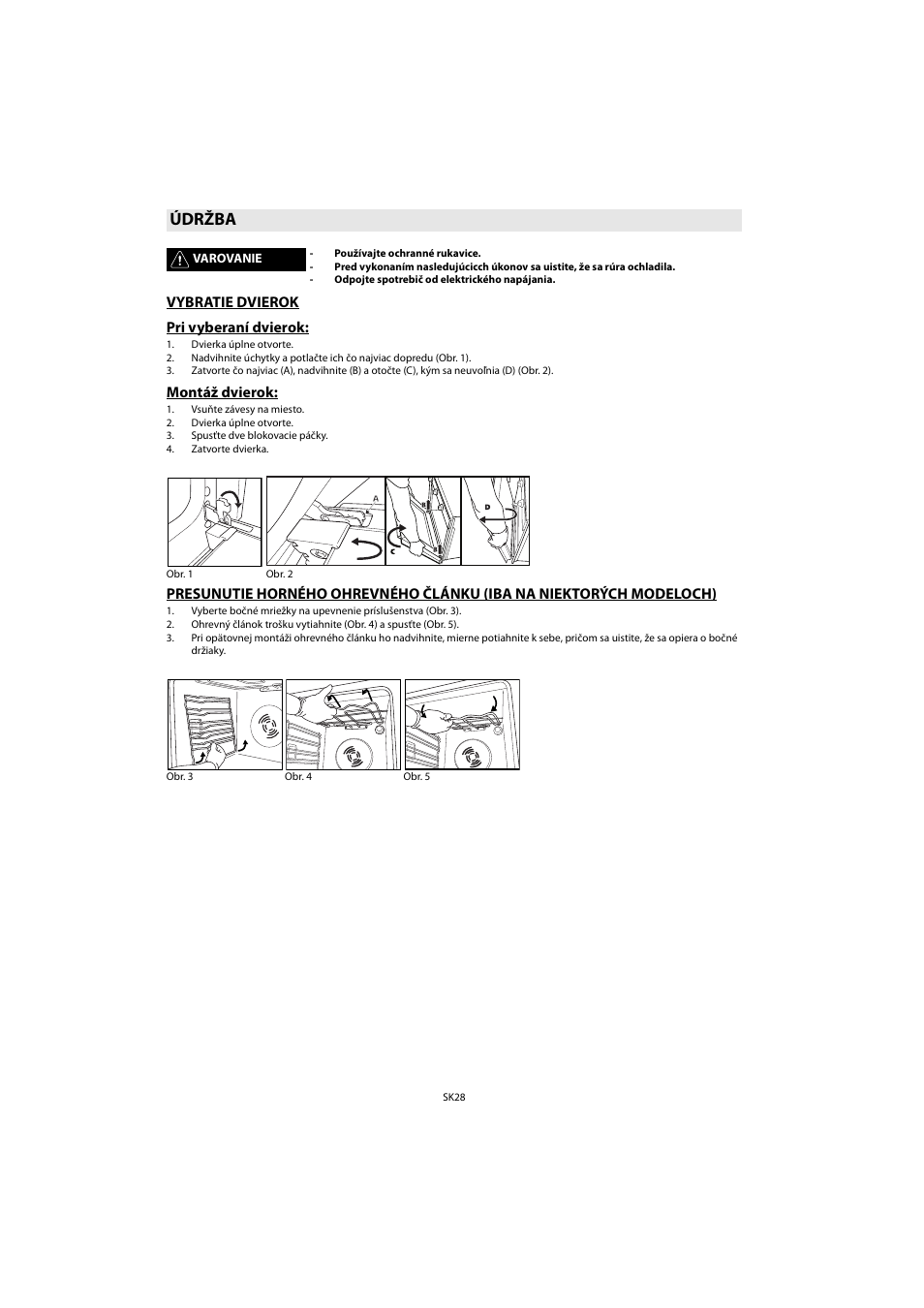 Údržba | Whirlpool AKP 461 WH User Manual | Page 30 / 78