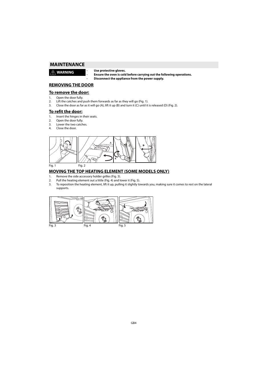 Maintenance | Whirlpool AKP 461 WH User Manual | Page 6 / 78
