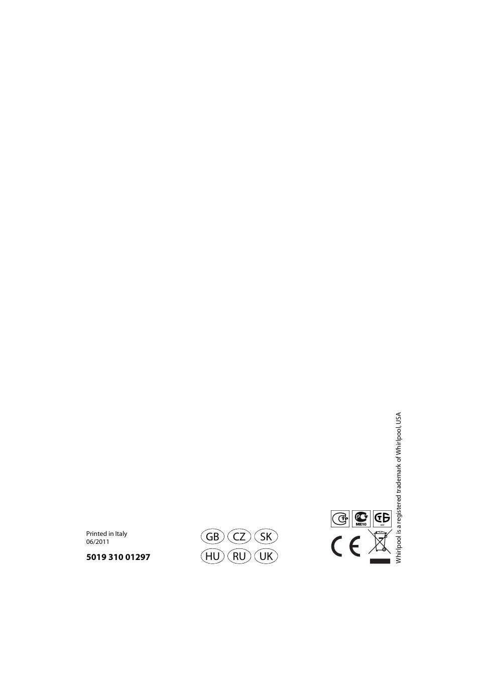 Ru uk hu cz sk gb | Whirlpool AKP 461 WH User Manual | Page 78 / 78