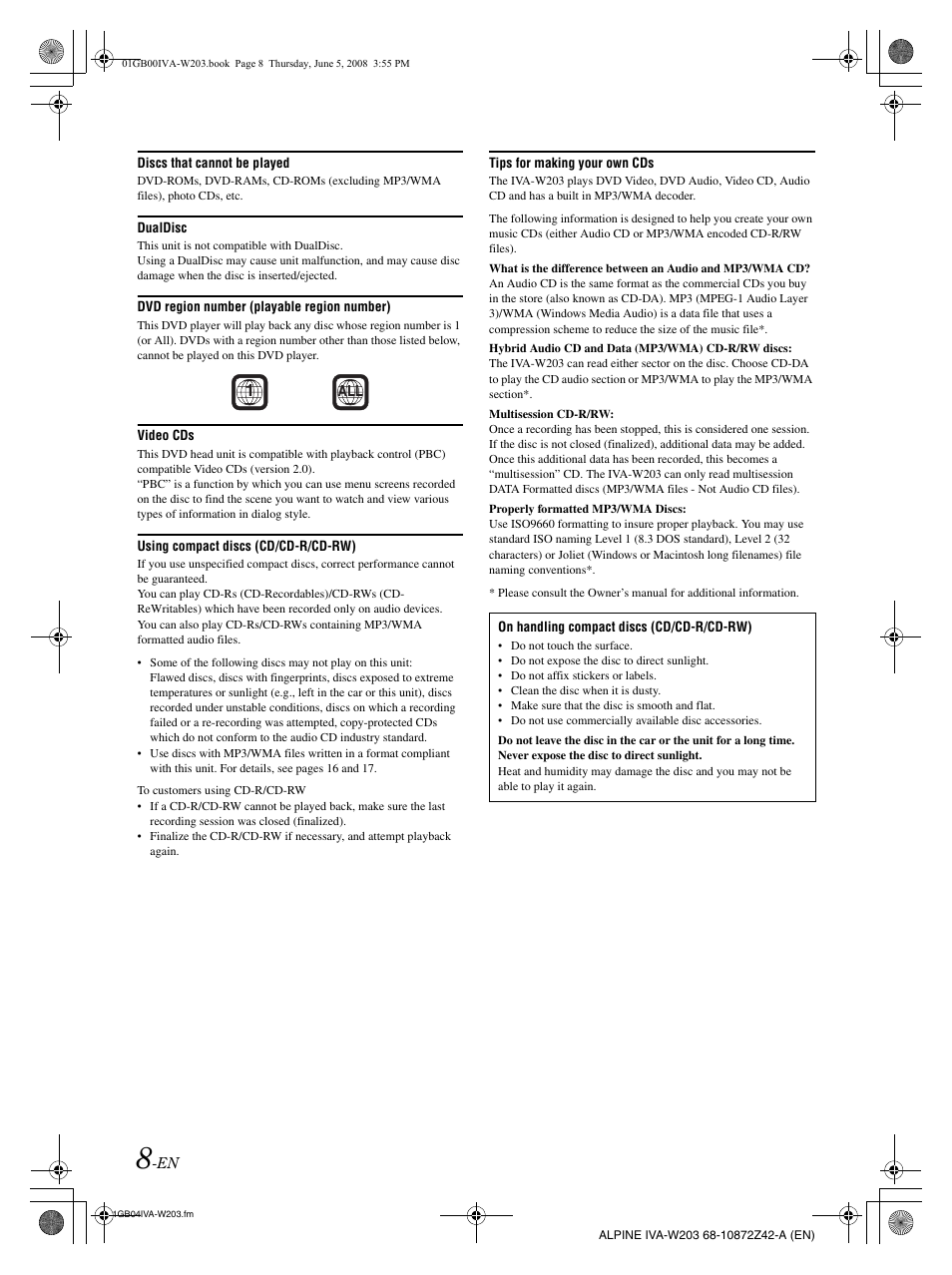 Alpine IVA-W203 User Manual | Page 10 / 240