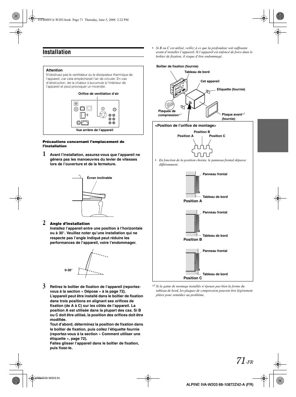 Installation | Alpine IVA-W203 User Manual | Page 151 / 240