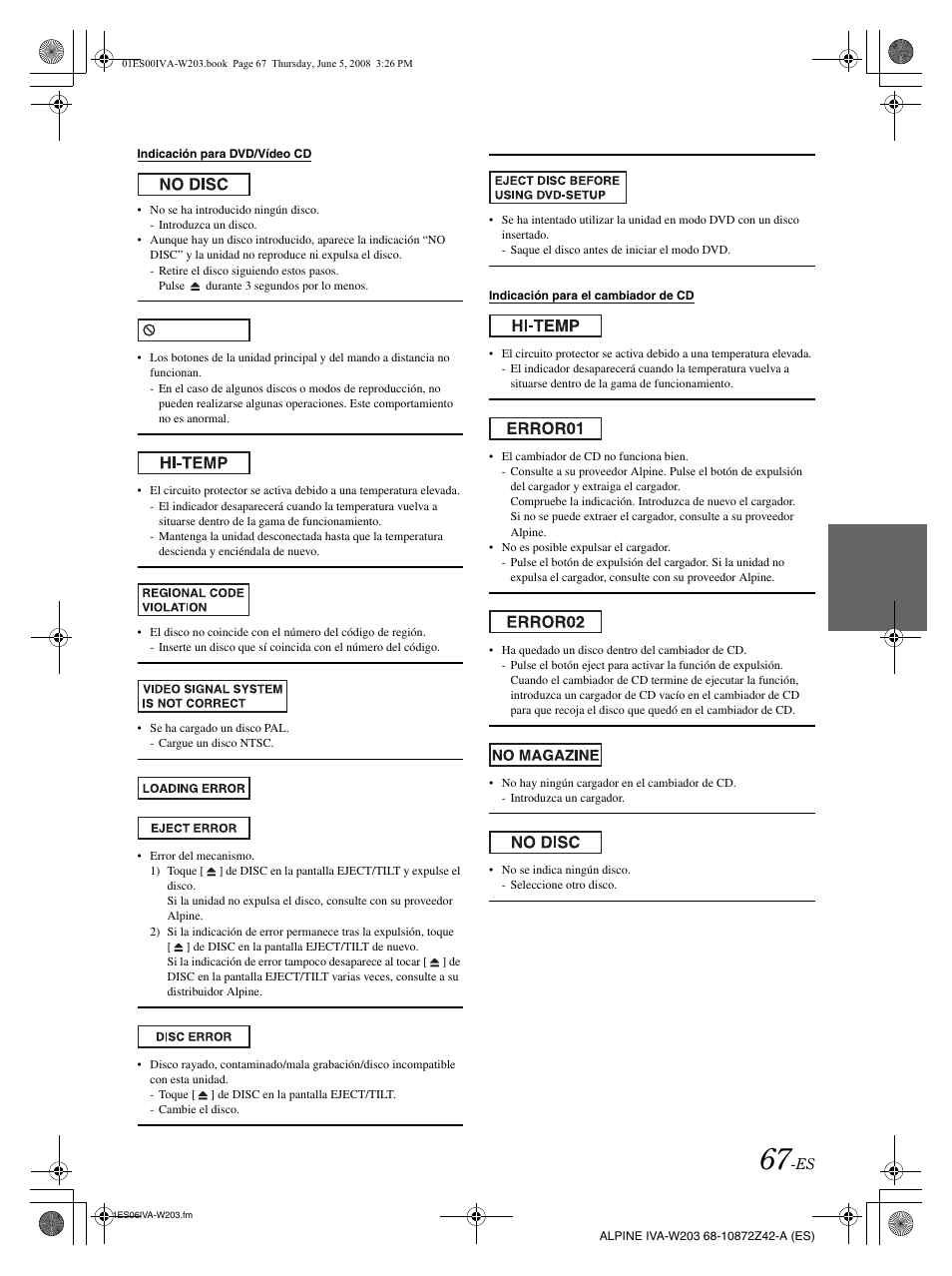 Alpine IVA-W203 User Manual | Page 225 / 240