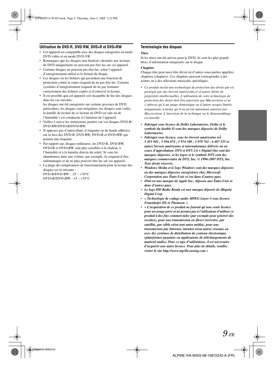 Alpine IVA-W203 User Manual | Page 89 / 240