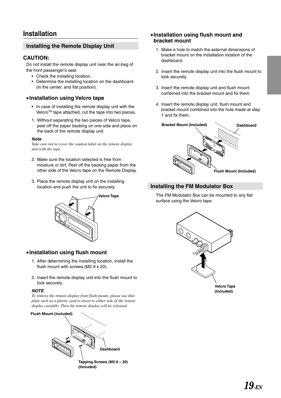 Installation | Alpine CRA-1667RF User Manual | Page 21 / 23