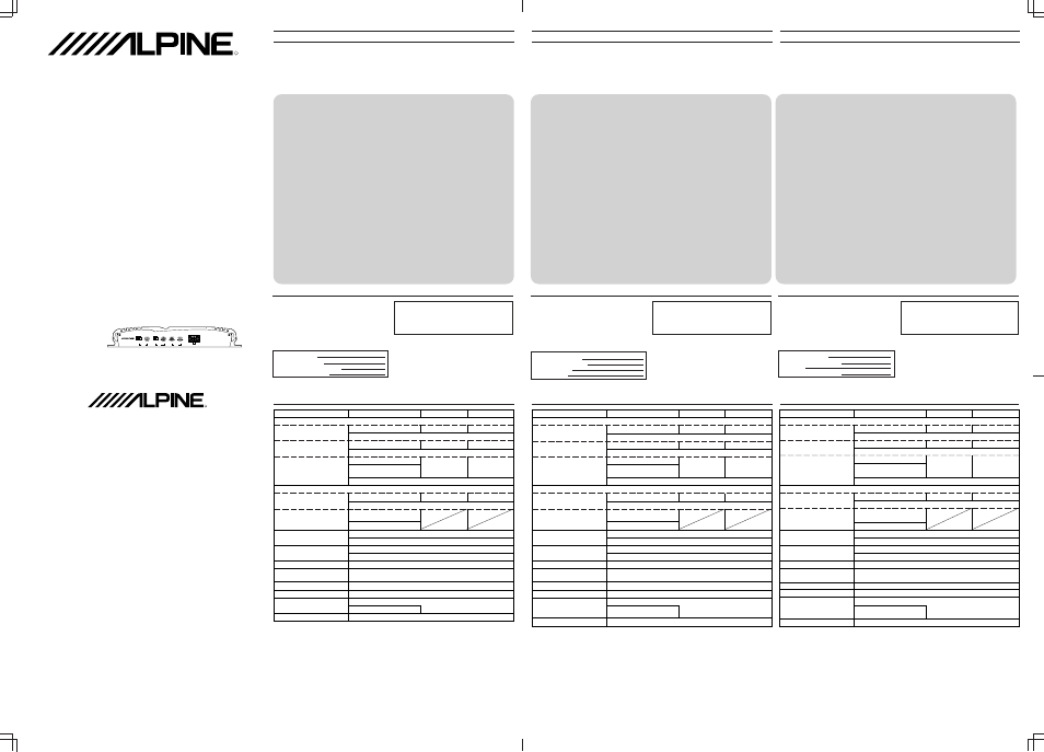 Alpine MRP-T306 User Manual | 4 pages