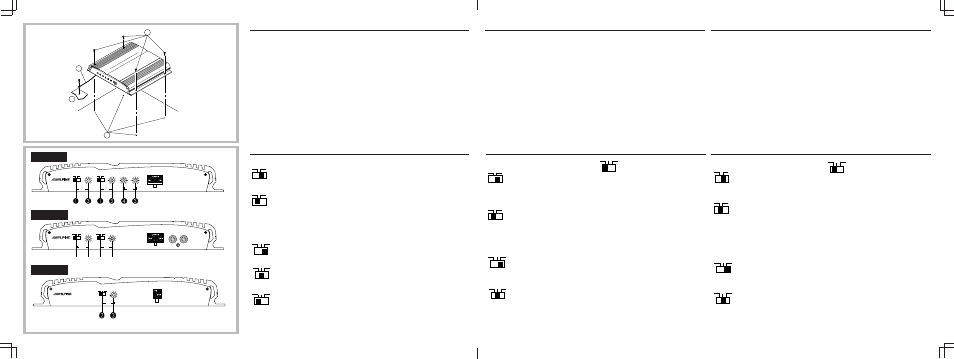 Speaker level input, Hp off lp hp pre out l r | Alpine MRP-T306 User Manual | Page 2 / 4