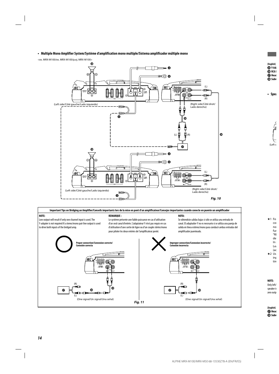 Spea | Alpine MRX-M100 User Manual | Page 14 / 20