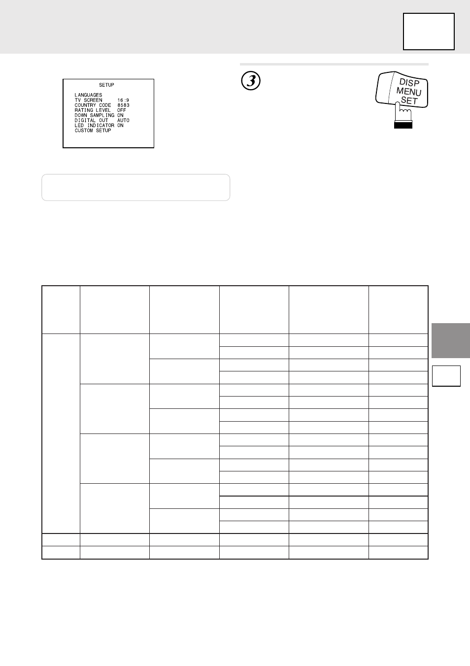 Set up, Changing the digital output setting, Press “set” for at least 2 seconds | Audio output/optical digital audio output | Alpine DVA-5205 User Manual | Page 33 / 72
