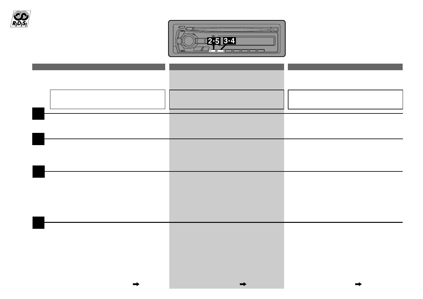 Displaying radio text, Affichage alphanumérique, Visualización de radiotexto | Alpine CDA-7844 User Manual | Page 47 / 84