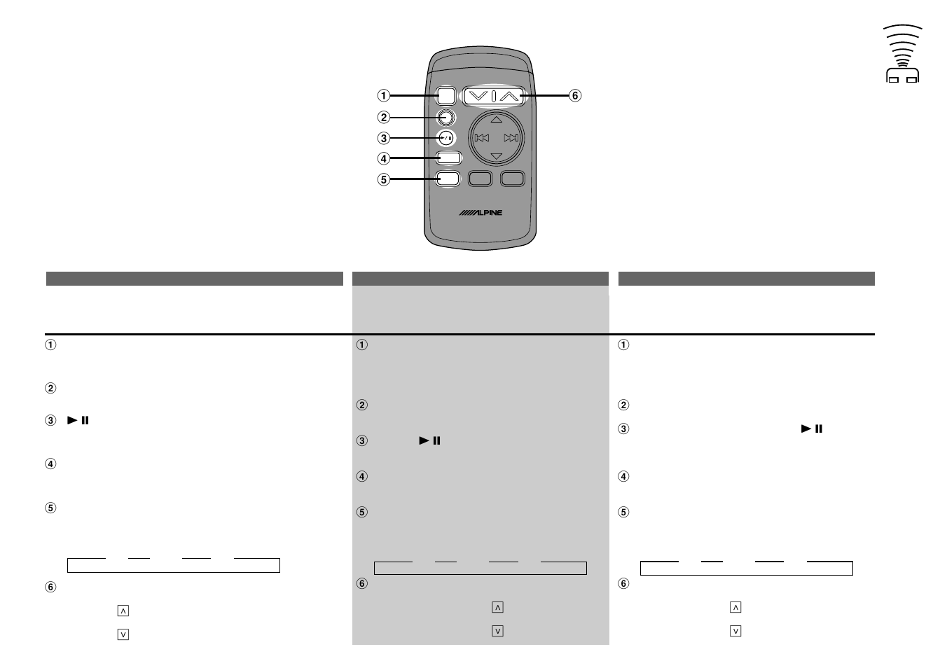 Commandes sur la télé- commande, Controles del controlador remoto | Alpine CDA-7844 User Manual | Page 66 / 84