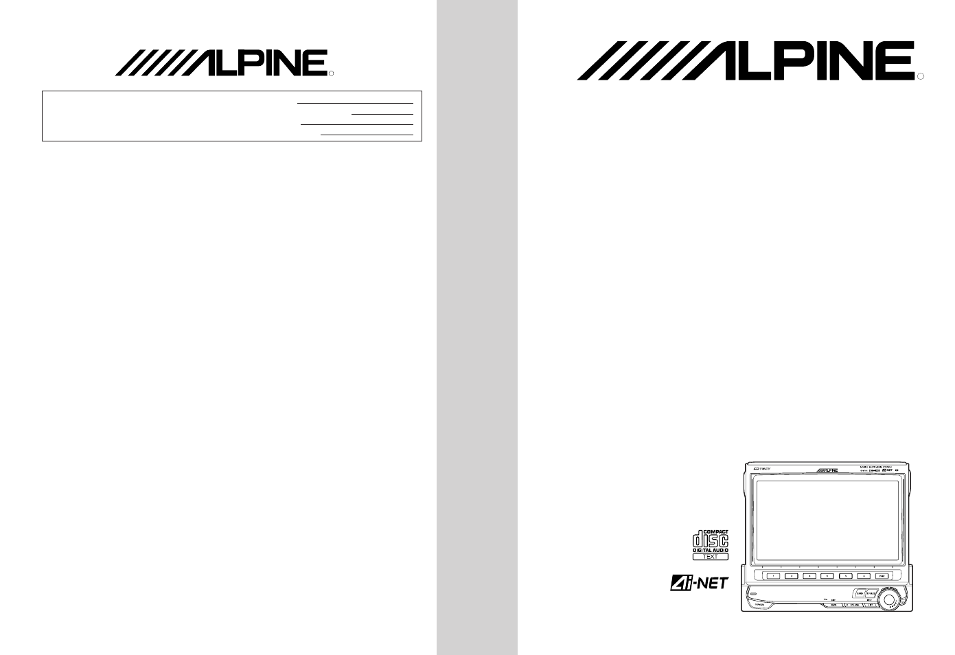 Alpine 68P21523Y62-B User Manual | 239 pages