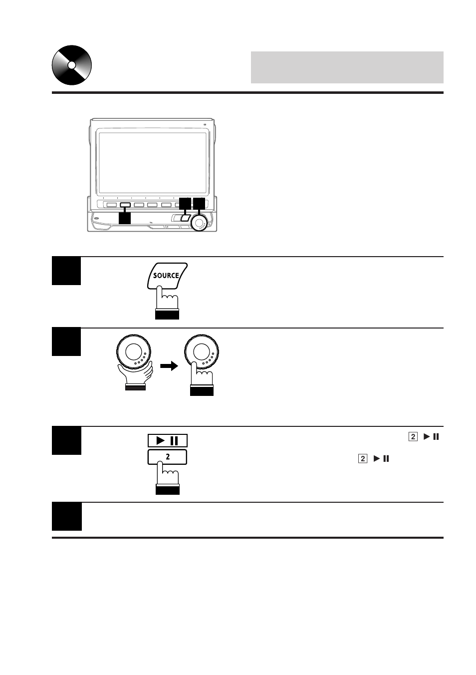 Cd player/changer operation (optional), Playing optional cd player or changer | Alpine 68P21523Y62-B User Manual | Page 48 / 239