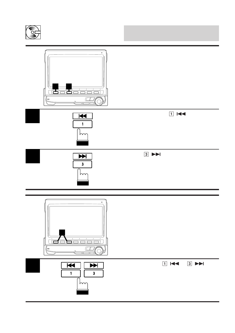 Md player operation (optional), Music sensor (skip) fast forward and backward | Alpine 68P21523Y62-B User Manual | Page 68 / 239