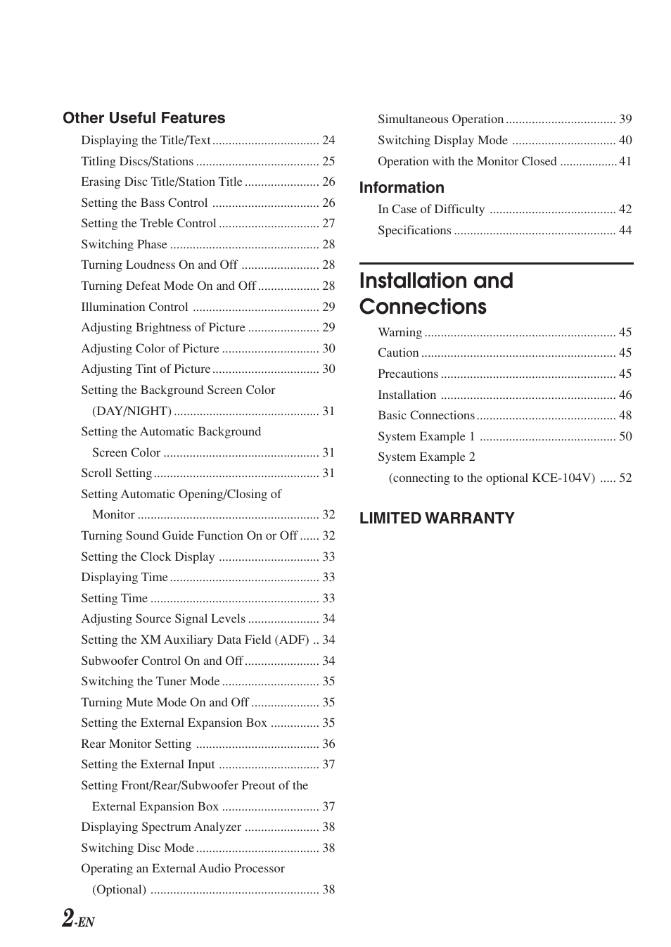 Installation and connections | Alpine CVA-1004 User Manual | Page 4 / 57