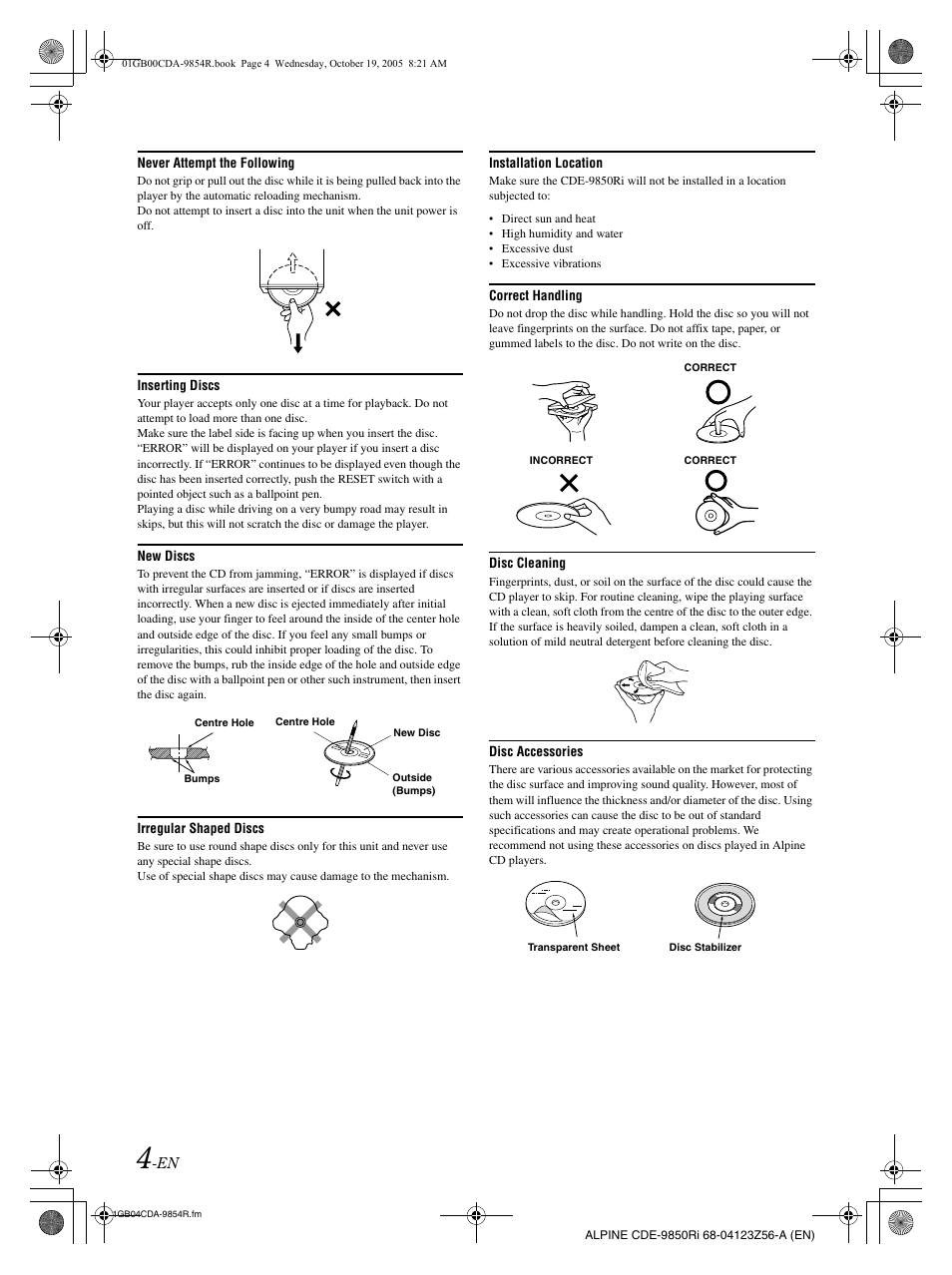 Alpine CDE-9850Ri User Manual | Page 34 / 62