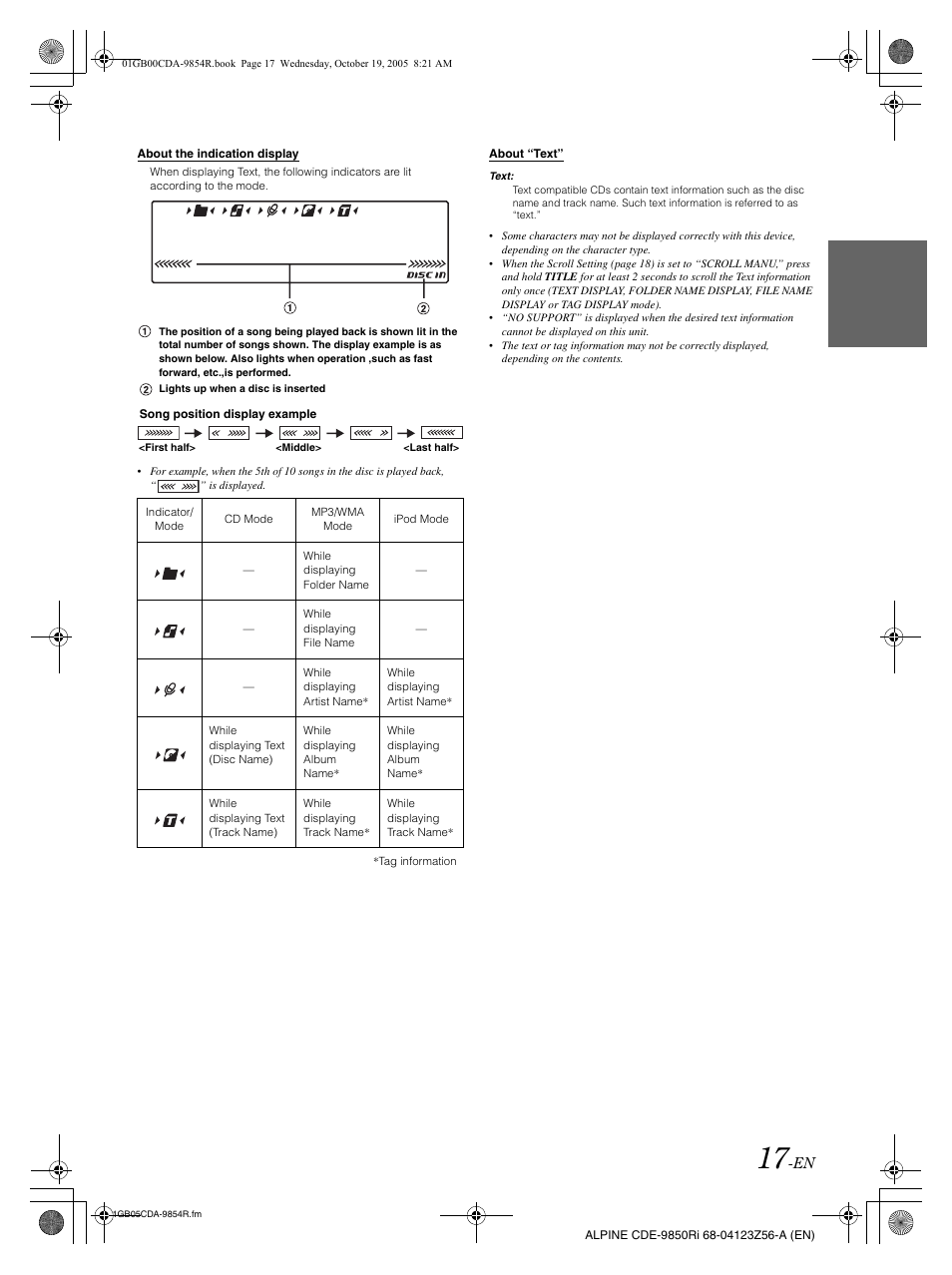 Alpine CDE-9850Ri User Manual | Page 47 / 62